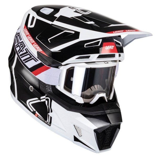 Leatt LEATT HELMET MOTO 7.5 V24 BLACK/WHITE INCLUDES 4.5 GOGGLE